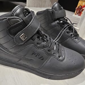 Fila Mens Black High-Top Sneakers Size 9.5